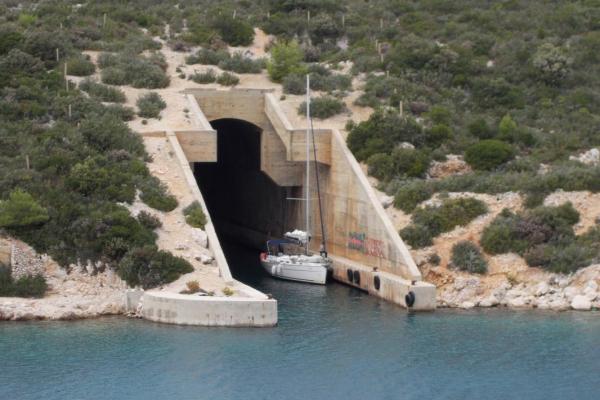 Military submarine tunnels